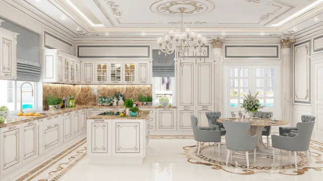 Изысканные проекты кухни и столовой