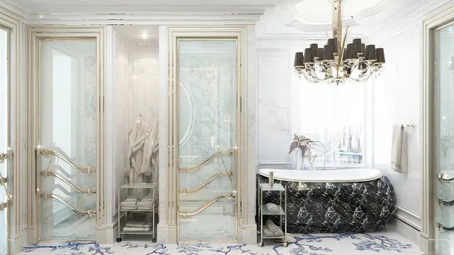 Элегантные мраморные решения для роскошной ванной комнаты