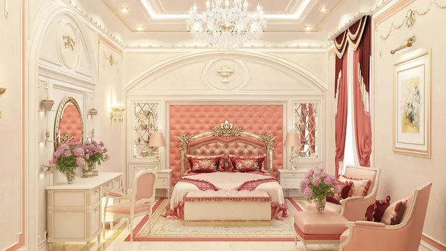 Элегантные и мечтательные идеи дизайна розовой спальни