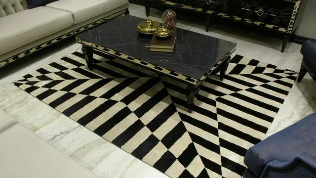 سجاد أبيض وأسود: أناقة خالدة داخل المنزل