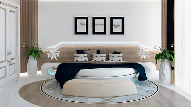 أفكار تصميم غرف نوم فاخرة لملاذ أنيق