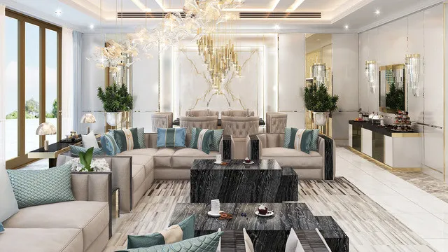غرف معيشة عصرية أنيقة: فخامة في كل تفصيلة