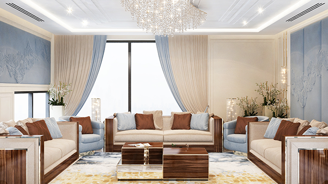 توليفات ألوان مُنسّقة لغرف المعيشة والطعام