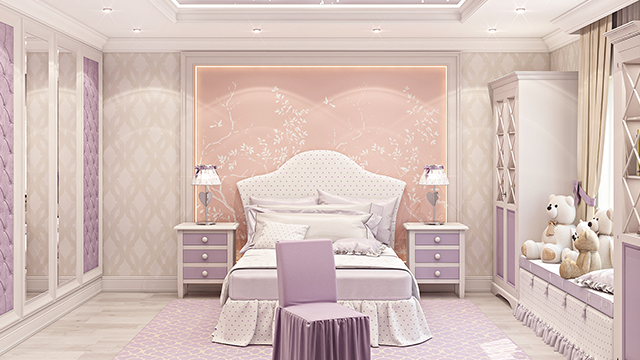 تصاميم غرف نوم أميرة ساحرة بأثاث فاخر