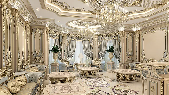 أفكار تصميم صالات فاخرة لتحويل مساحتك