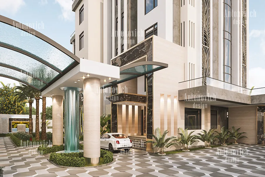 روائع التصميم الخارجي في دبي: واجهات ومواد فاخرة