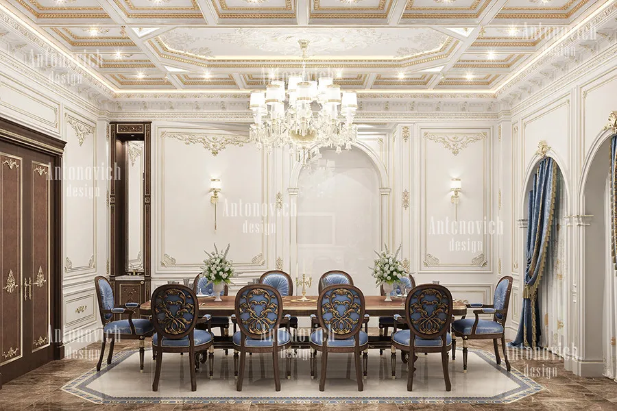 تصاميم غرف الطعام الفاخرة ودورها في التصميم الداخلي في دبي