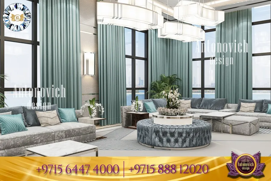 أحدث تصميمات غرف المعيشة الفاخرة في دبي