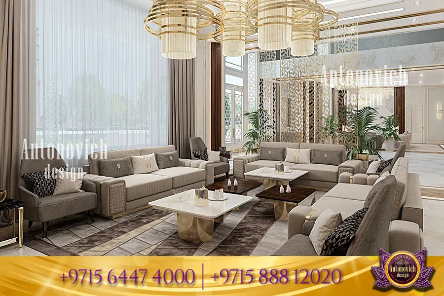 تصاميم أنيقة لغرف المعيشة لأسلوب حياة راقٍ