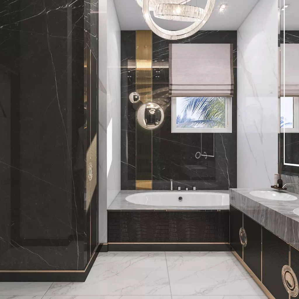 تصاميم حمامات فاخرة وأنيقة