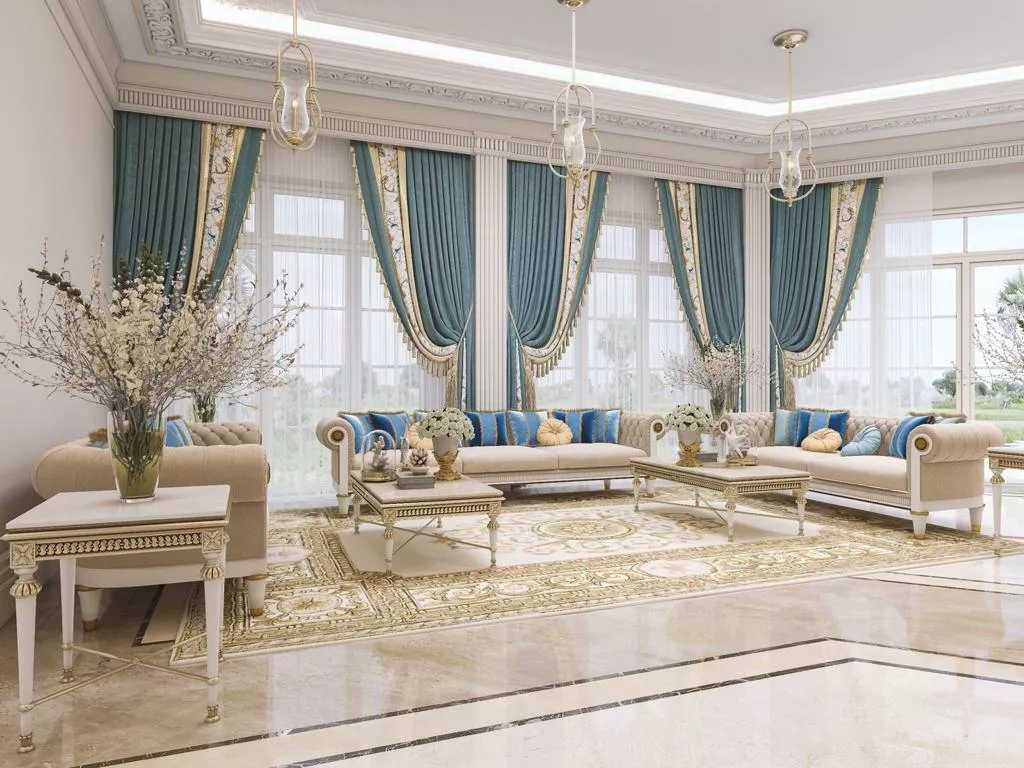 جولة في منزل فاخر: أناقة وفخامة التصميم الداخلي