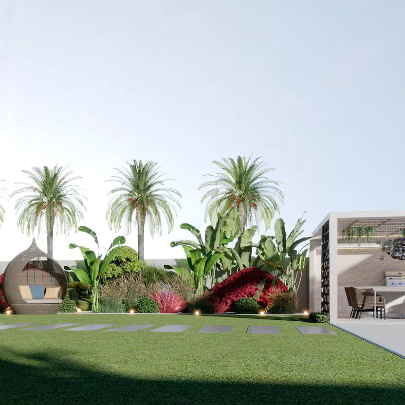 ميزات أساسية في تصميم الحدائق لمساحة خارجية خلابة