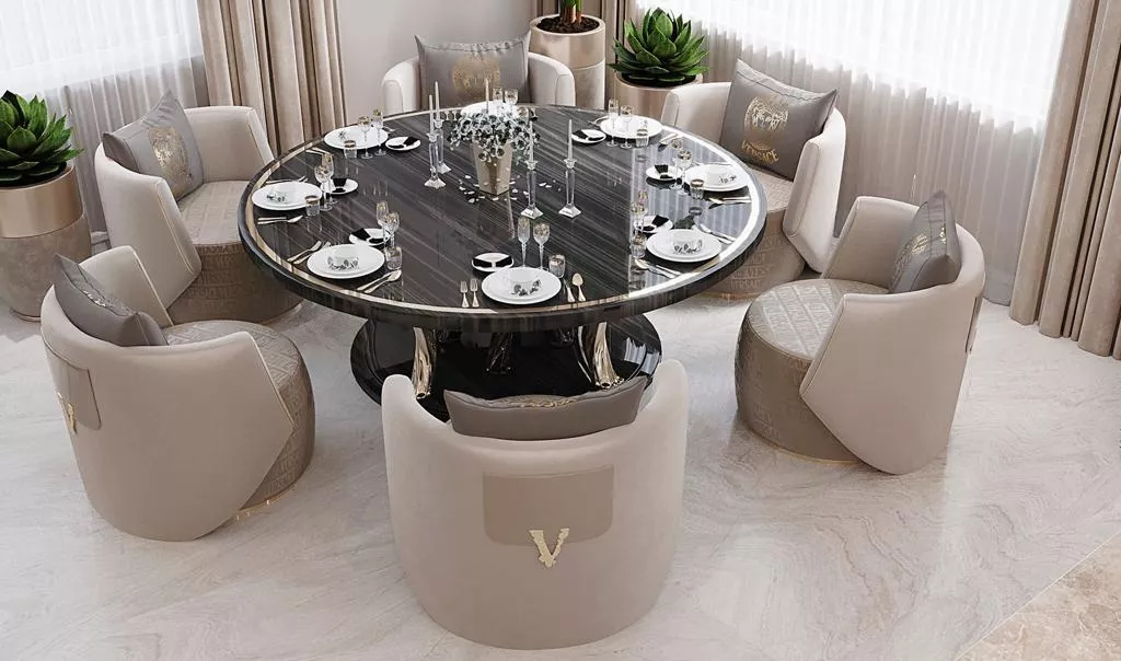 ارتقِ بتجربة تناول الطعام: صمم غرفة طعام فاخرة مثالية