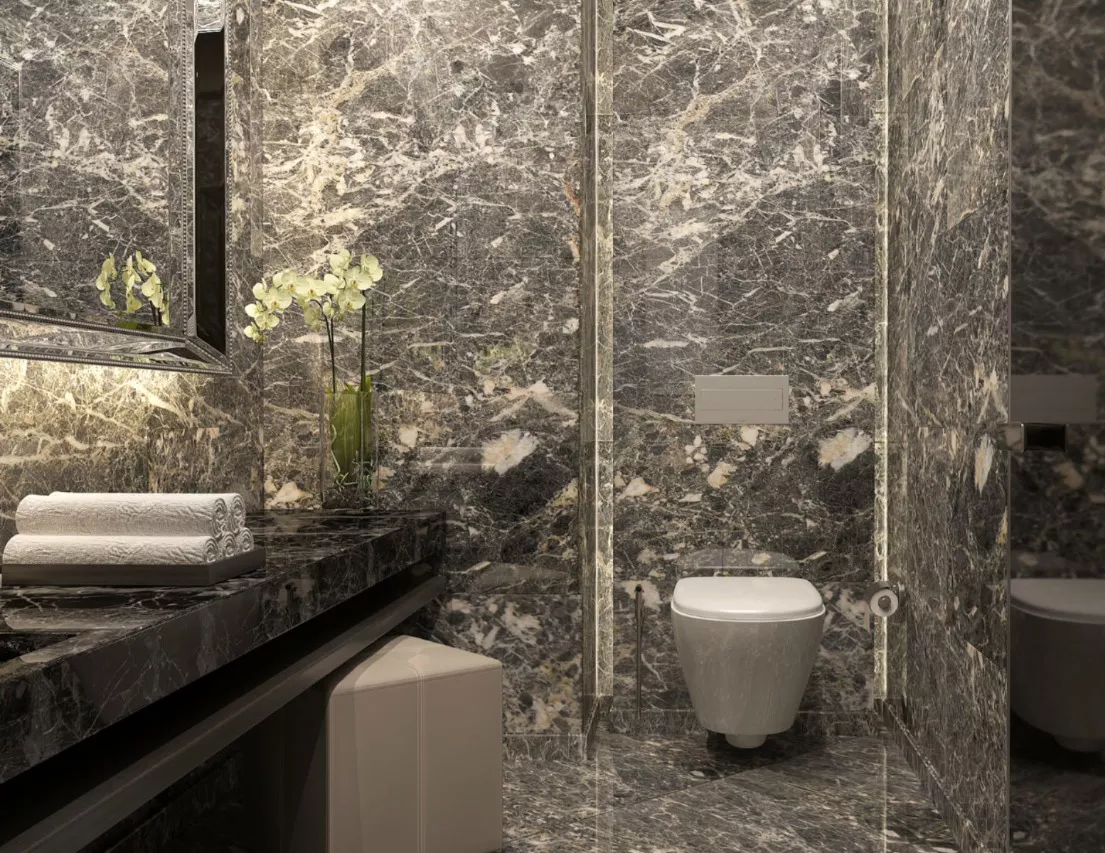 ارتقِ بمساحتك: أفكار تصميم حمام فاخر من دبي