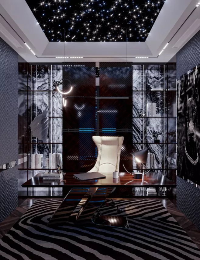 اختبر رفاهية لا مثيل لها في تصميم مكتب منزلي في دبي