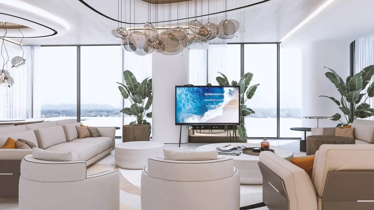 كشف أسرار تصميم غرفة المعيشة الفاخرة في دبي