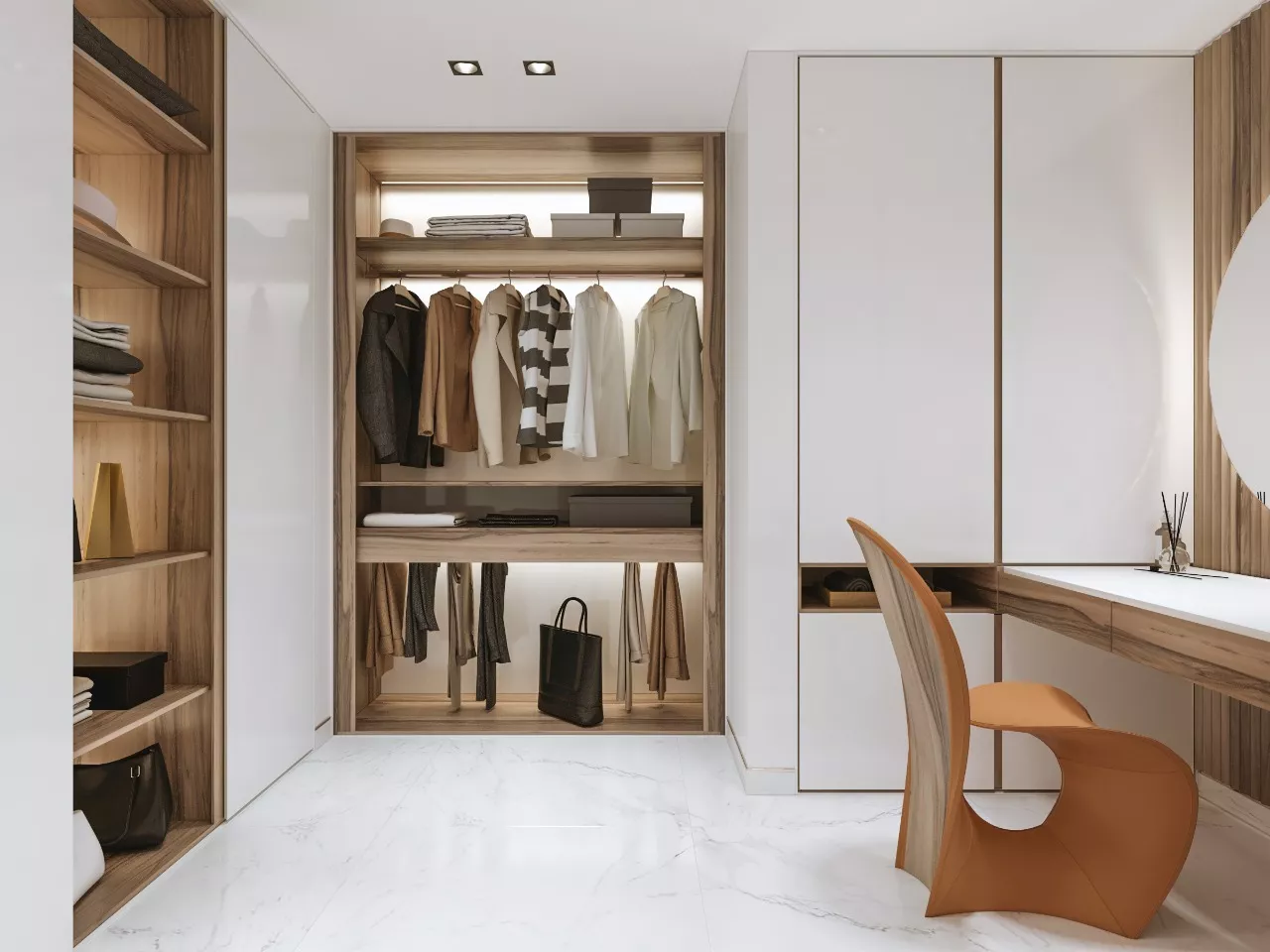 ٥ خطوات لتصميم غرفة ملابس فاخرة مثالية