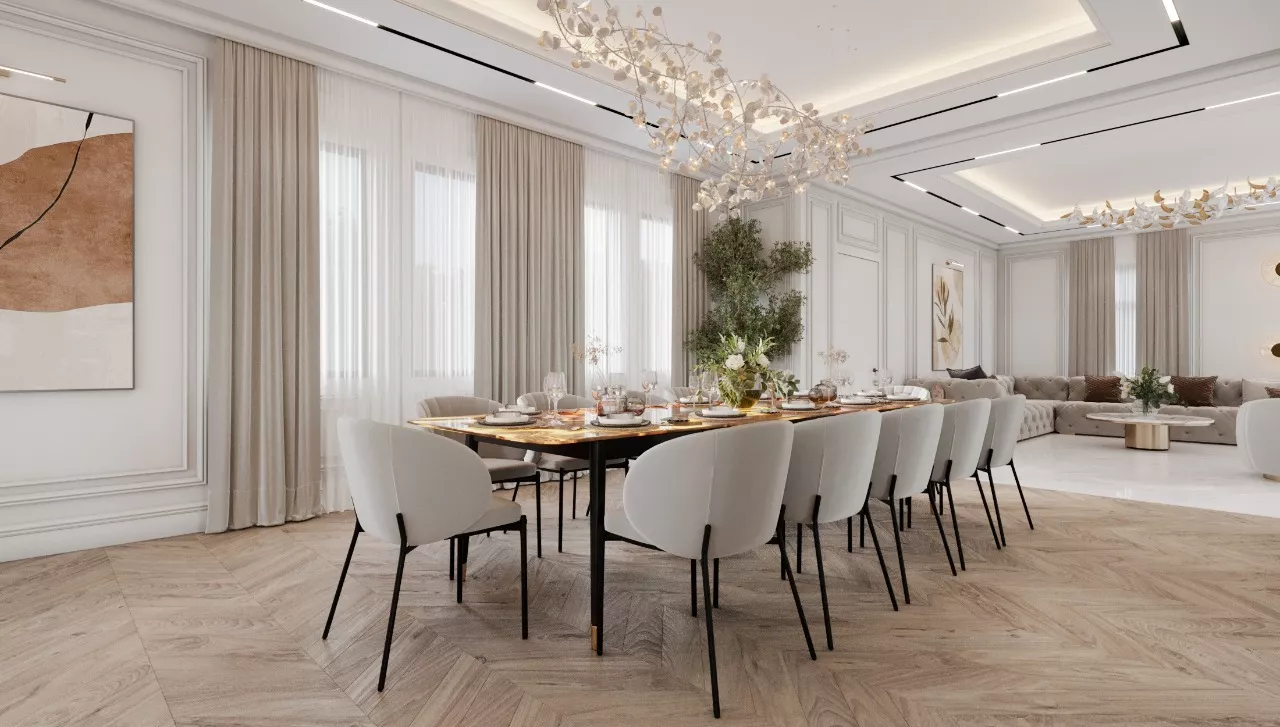 تصميم غرفة طعام دبي: نصائح خبراء للنتيجة الفاخرة