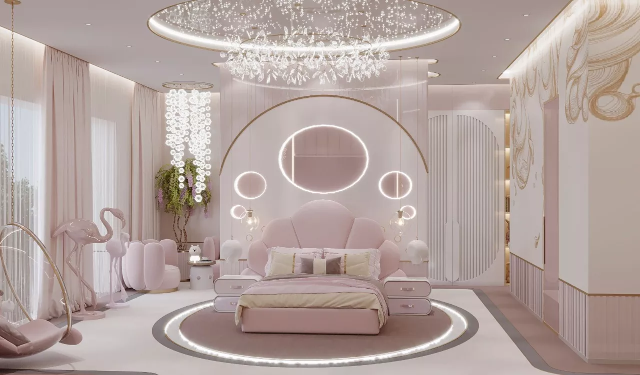 أفكار تصميم غرف نوم وردية جذابة وأنيقة