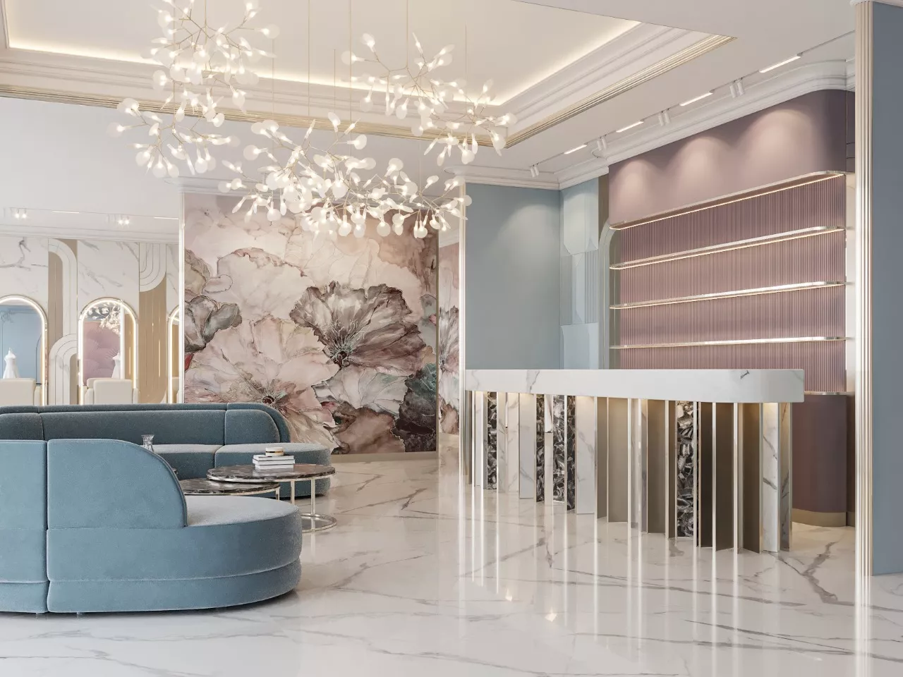 دليل شامل لتصميم وتشطيب المساحات العامة الفاخرة