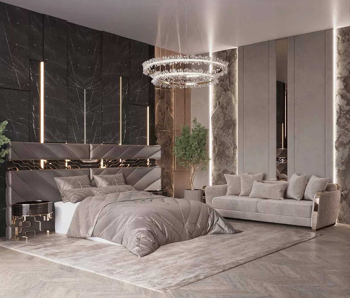 تحف تصميم غرف نوم فاخرة في أبوظبي