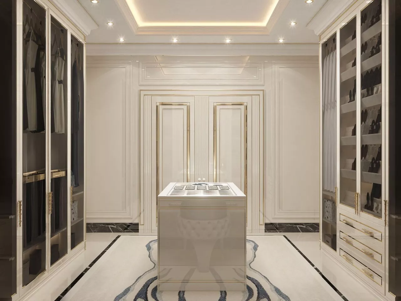 تصاميم غرف الملابس وغرف تبديل الملابس الفاخرة في دبي