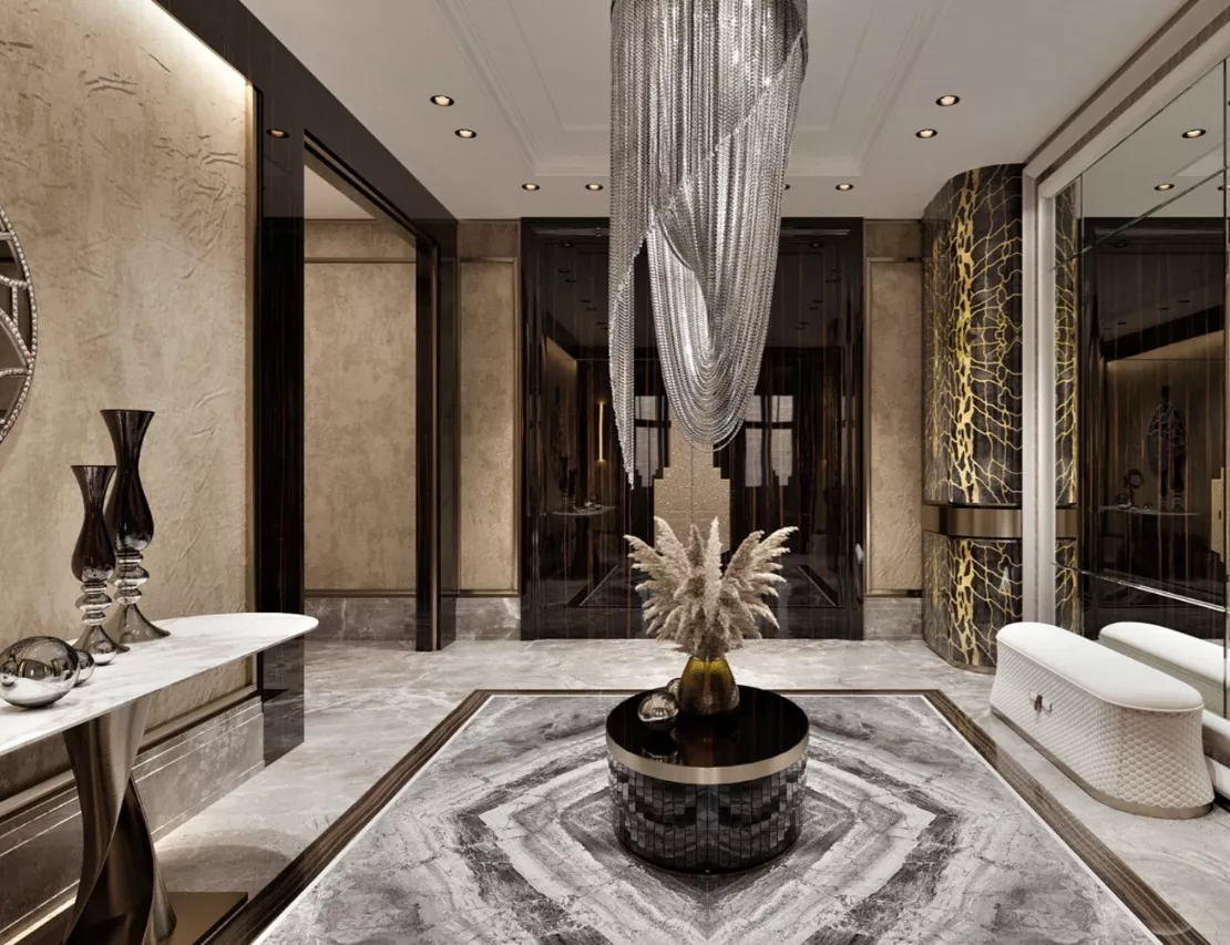 التحكم بفن تصميم ممر المنزل الفاخر