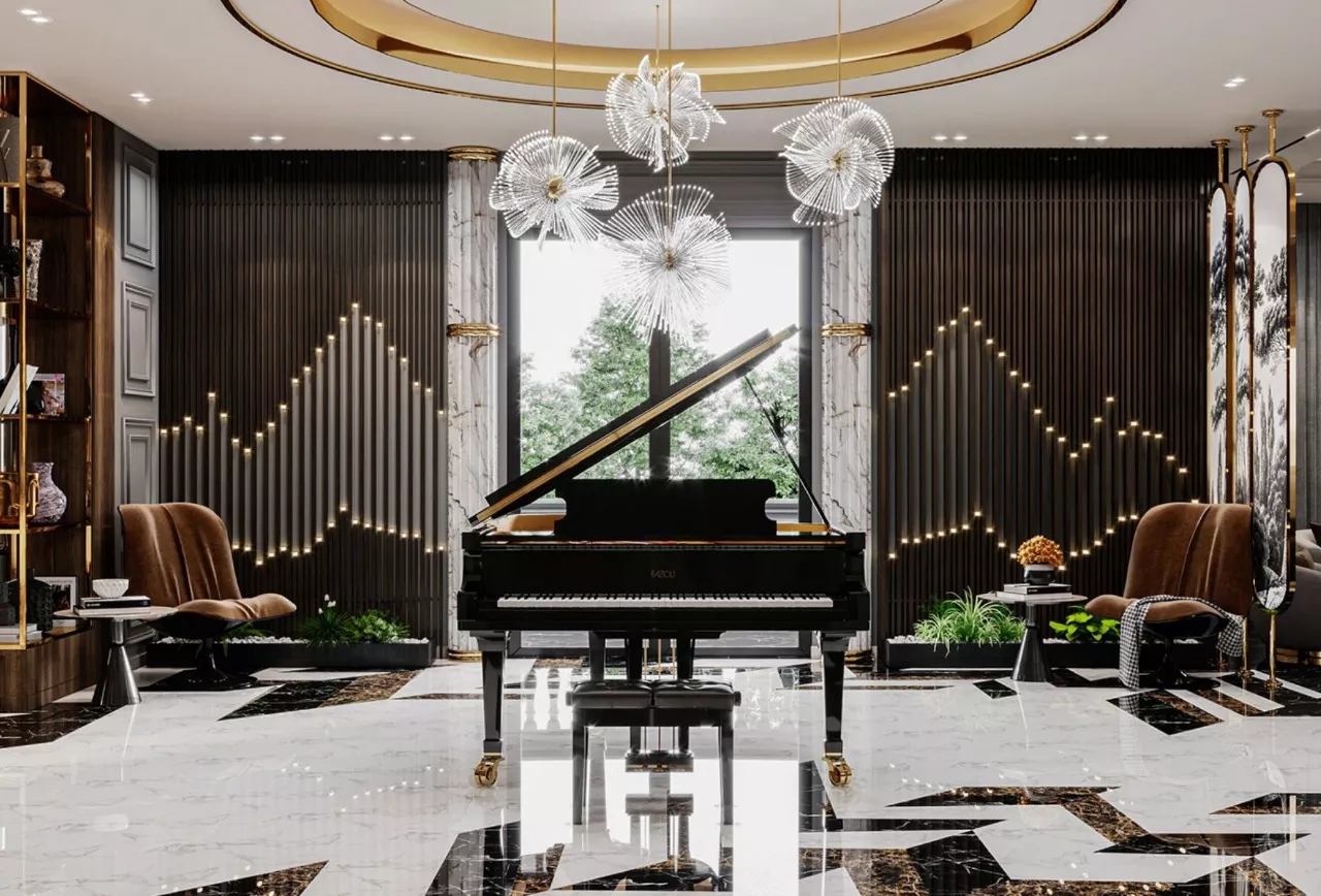 منزل فاخر حديث في دبي: جولة في الفخامة