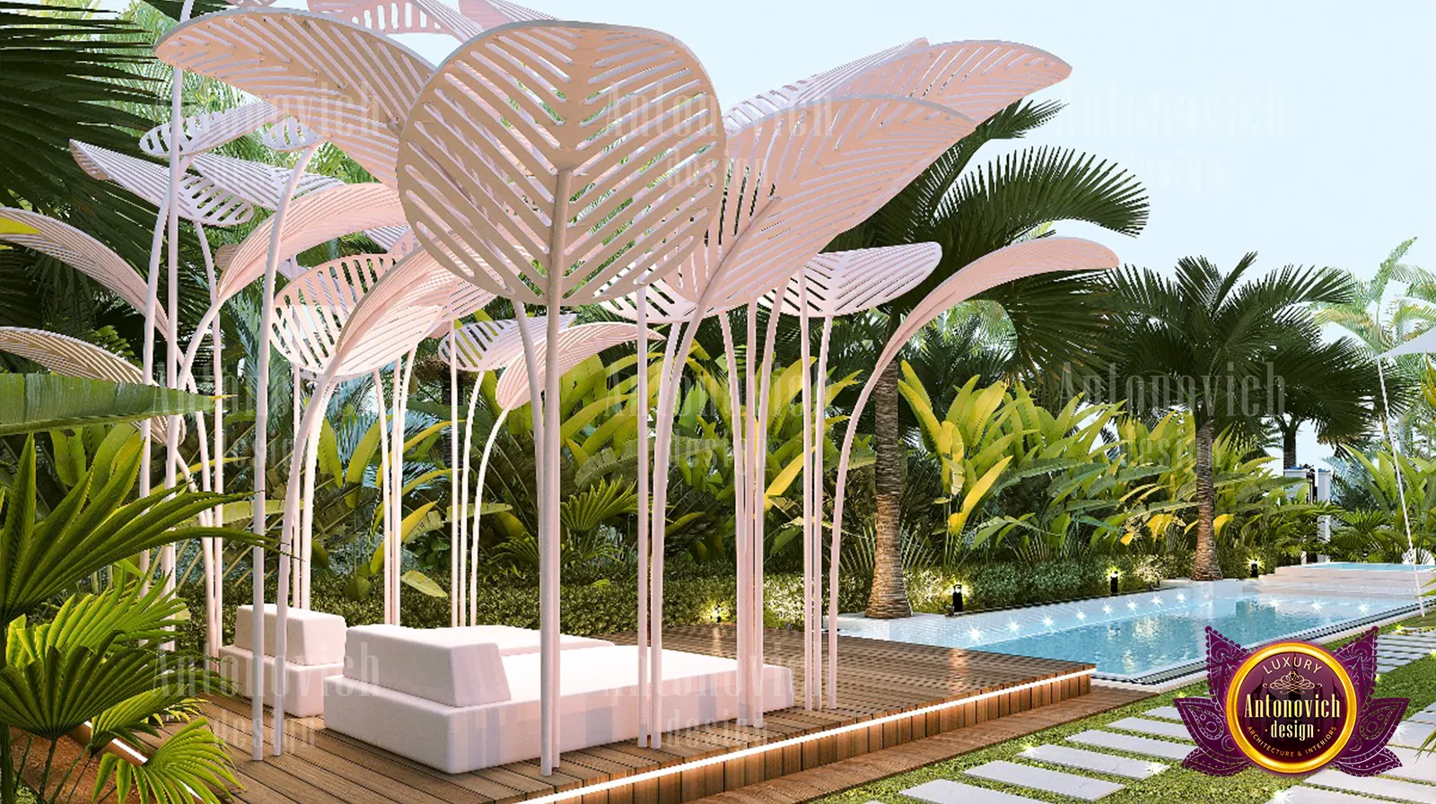 تصميم منظر طبيعي فاخر وعصري في آل باراري (Al Barari)