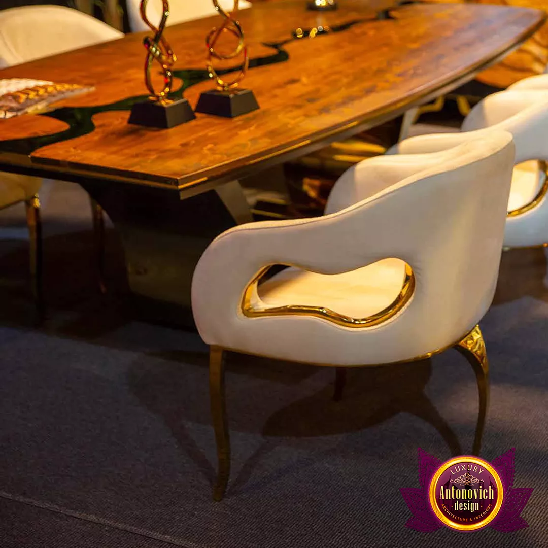 أثاث خشبي أنيق وتصميم داخلي راقٍ