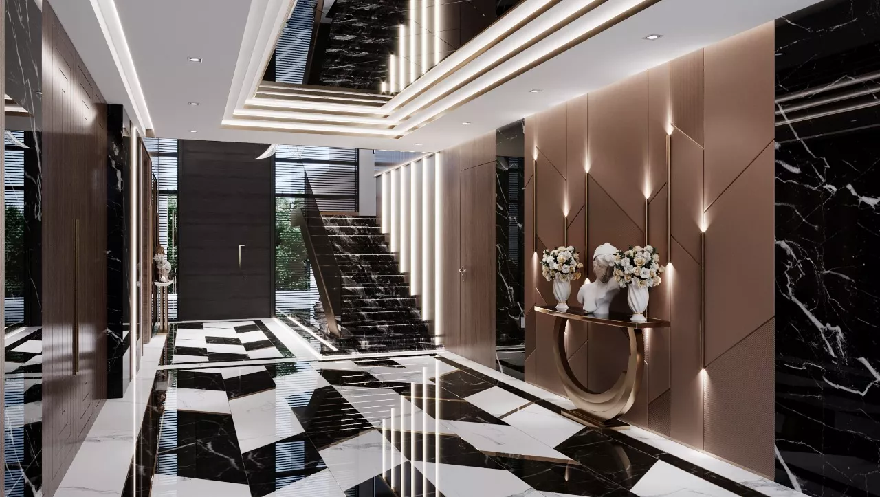 ممر يخطف الأنفاس لفيلا فاخرة في دبي