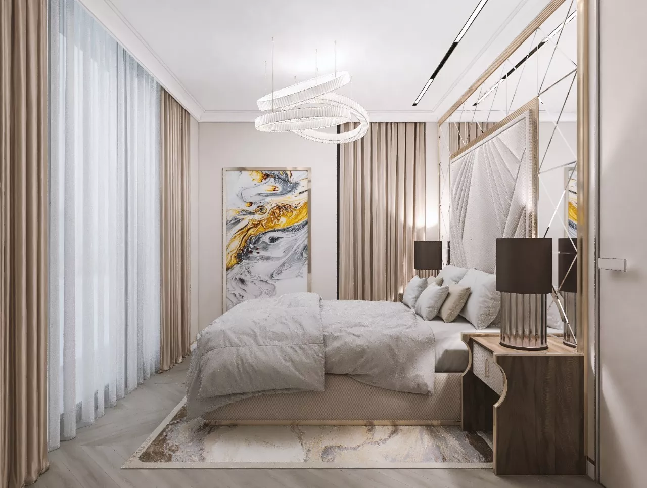 أفكار تصميم غرفة نوم فاخرة في دبي