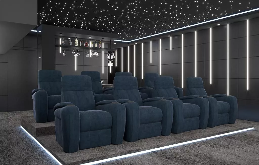 إنشاء سينما منزلية فاخرة: درس متقدّم في التصميم الداخلي