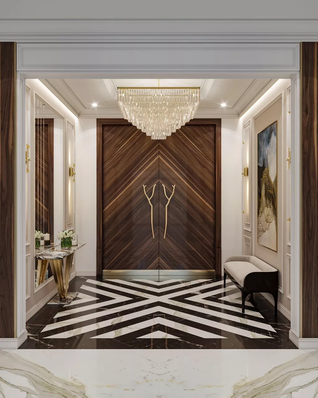 أفكار احترافية لتحويل الممر إلى مدخل فاخر