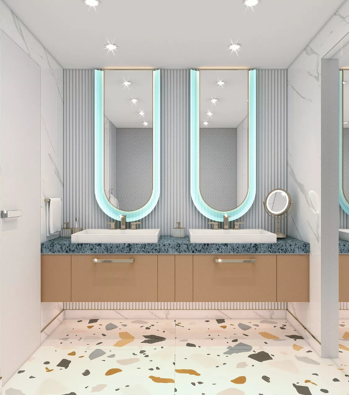 تصاميم حمامات فيلات فاخرة