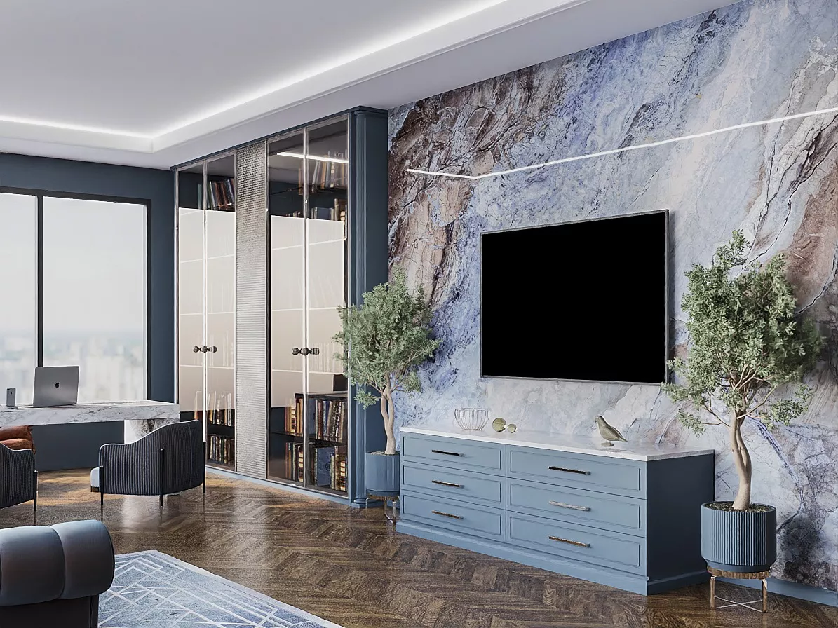 ارتقِ بمكتبك المنزلي: تصميم داخلي فاخر في دبي