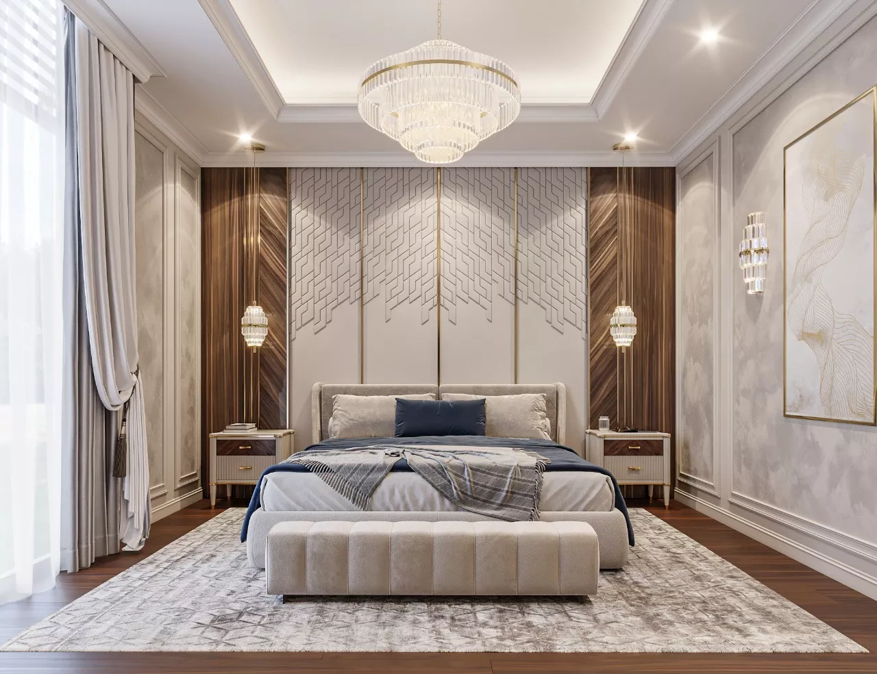 عرض تصميم غرف نوم فاخرة في دبي