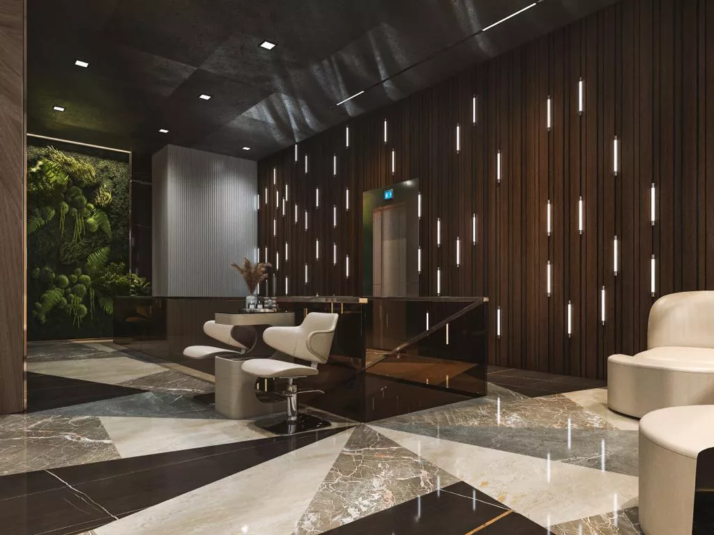 تصاميم ردهة مكتب فاخرة في دبي