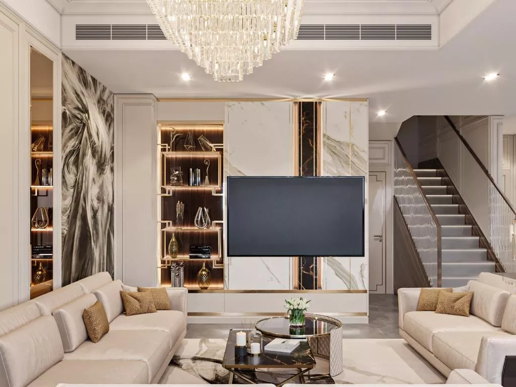 تاونهاوس داماك هيلز: تصميم داخلي فاخر من أنطونوفيتش ديزاين