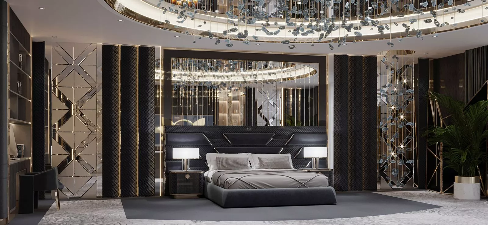 أرقى تصاميم غرف النوم الرئيسية الفاخرة في دبي