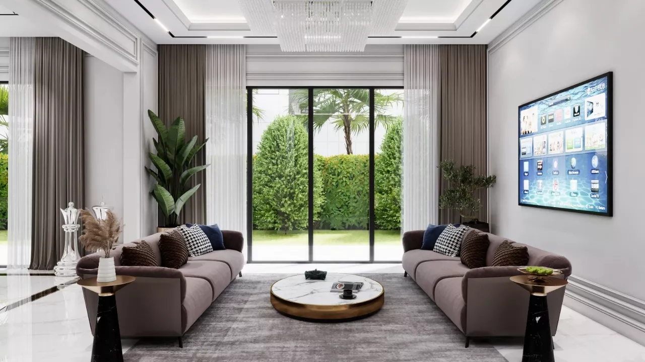 مجموعة غرف معيشة معاصرة فاخرة