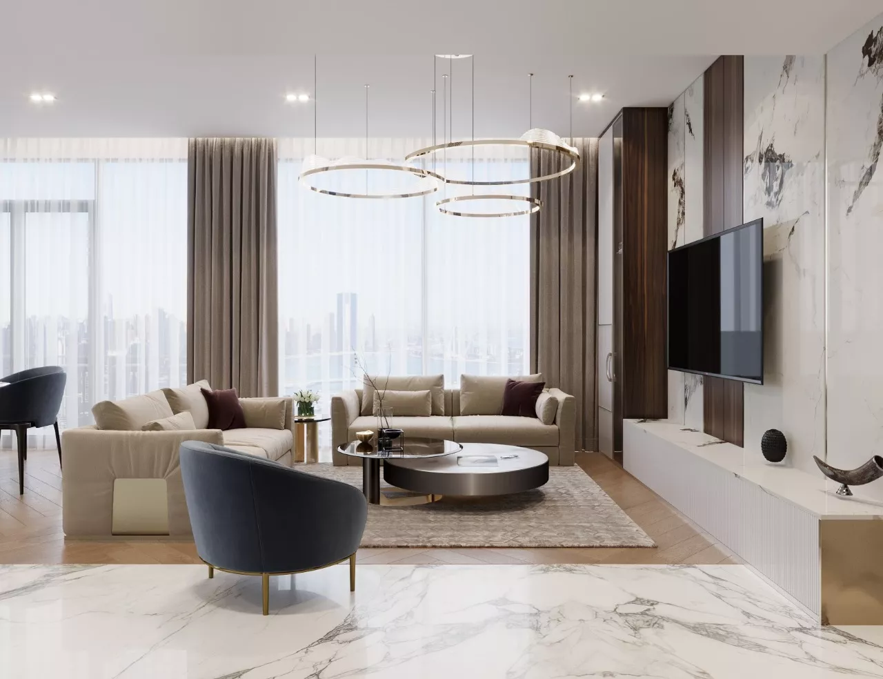 ارتقِ بمساحة معيشتك — أفكار تصميم داخلي فاخرة