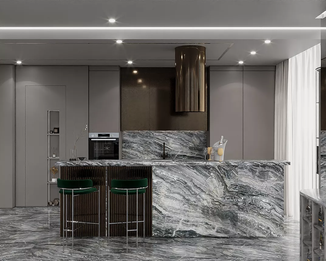 اختيار الرخام المثالي لمطبخ فاخر