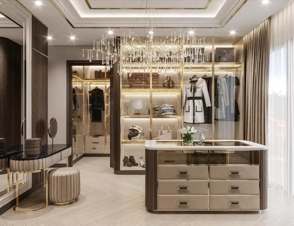 تصاميم غرفة ملابس أنيقة وعملية