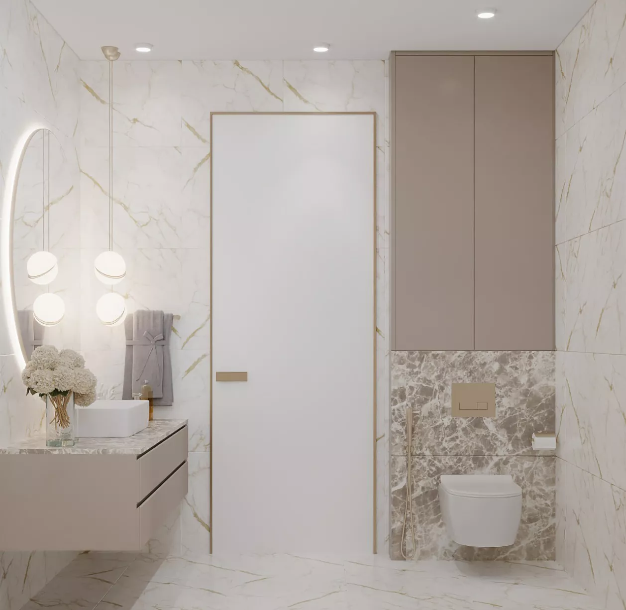 ألوان أنيقة لحمامات فاخرة