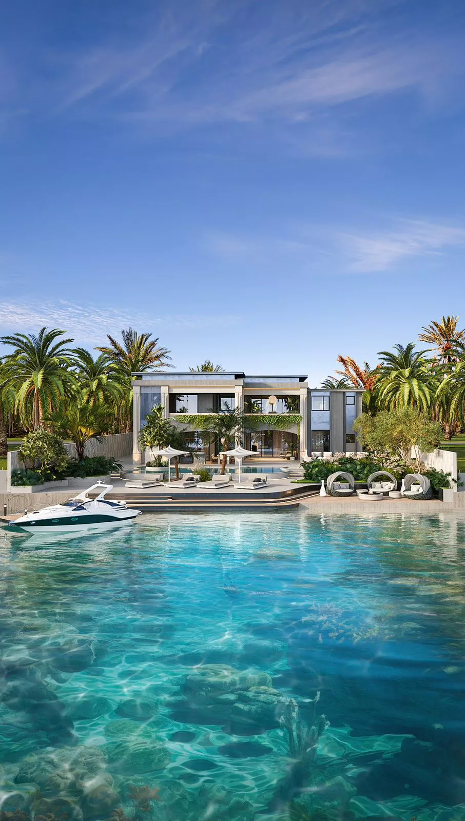 SEASIDE OPULENCE: A GLIMPSE INTO LUXURY BEACH HOUSE EXTERIOR AND LANDSCAPE DESIGN