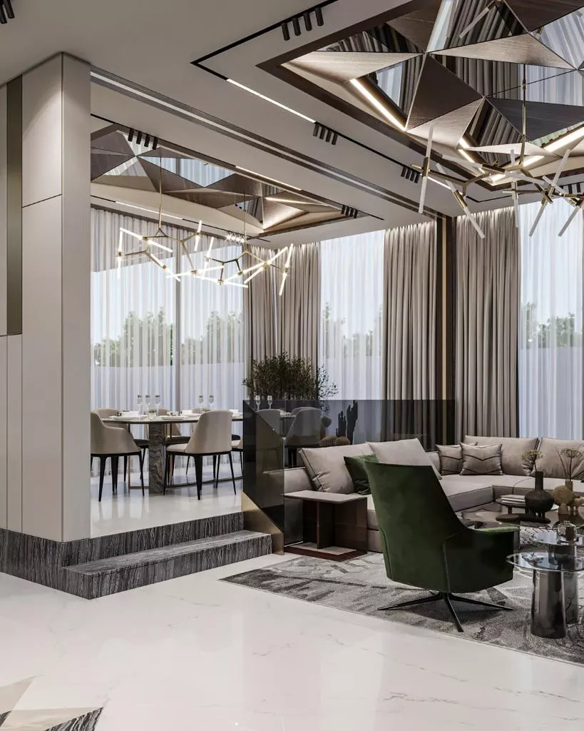 أفكار تصميم غرفة المعيشة لمنازل دبي