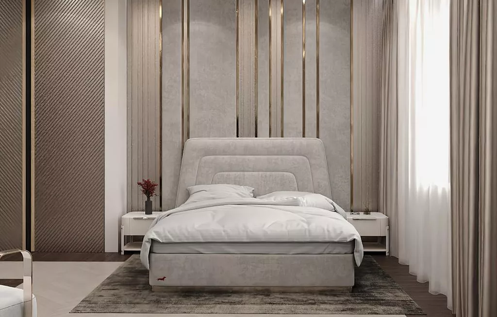 تصميم داخلي لغرفة نوم مريحة لفلل دبي