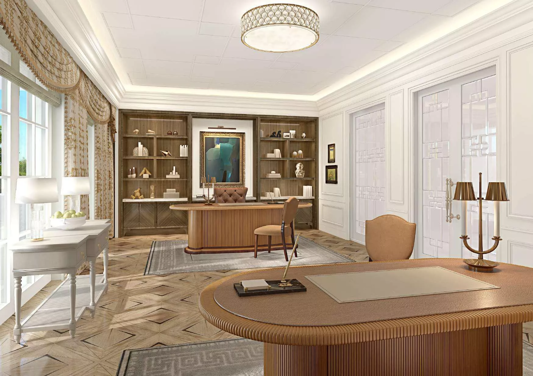 ارتقِ بمكتبتك المنزلية: نصائح تصميم داخلي فاخرة