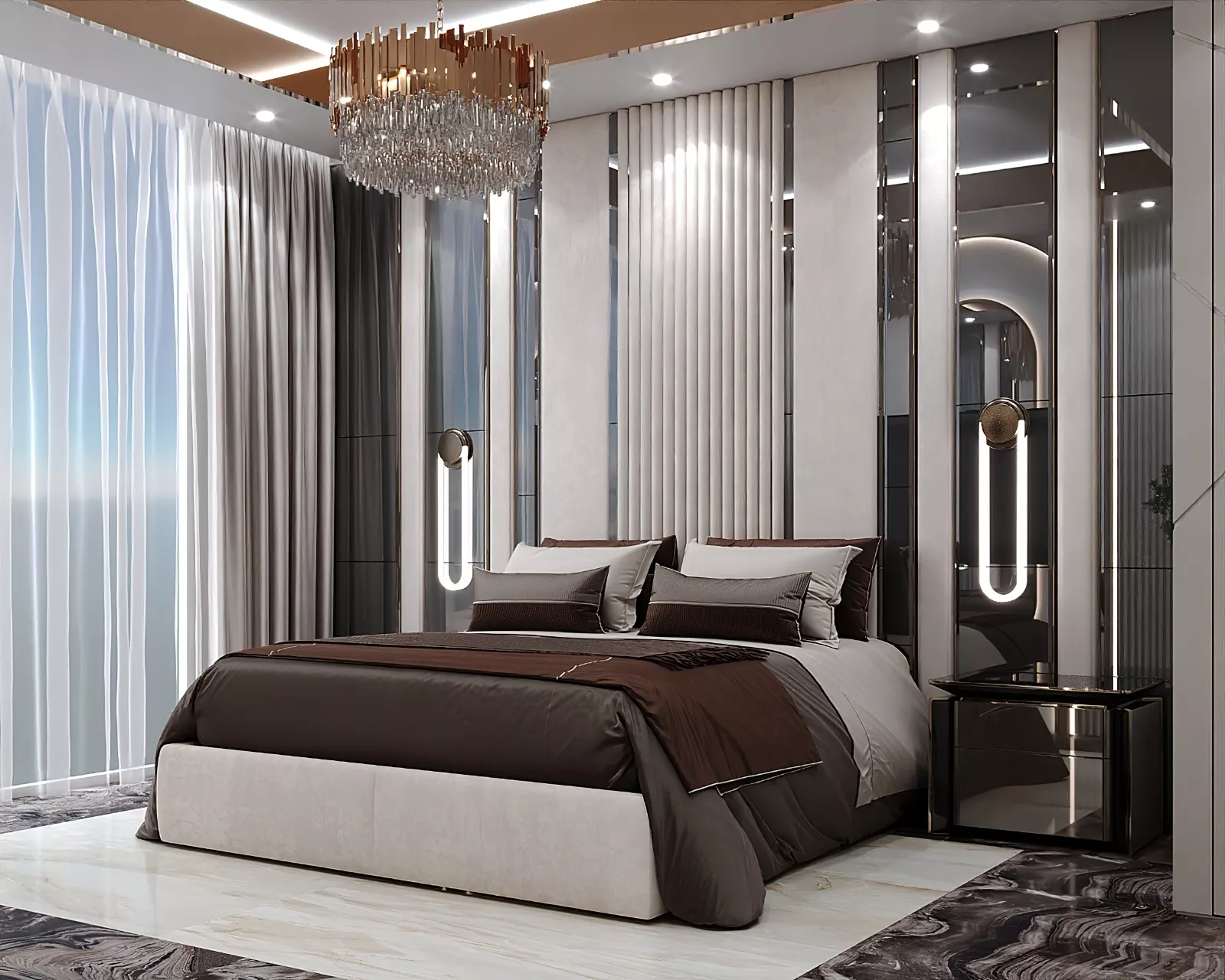 إتقان فن ترتيب أثاث غرفة نوم فاخرة